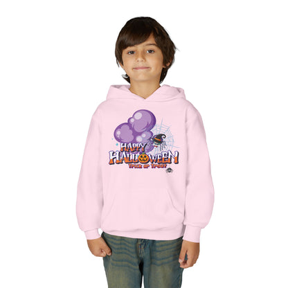 Youth Heavy Blend Hooded Sweatshirt - Happy holloween - spider kiddo - [[{"value":"Wonderwear Kid"}]]