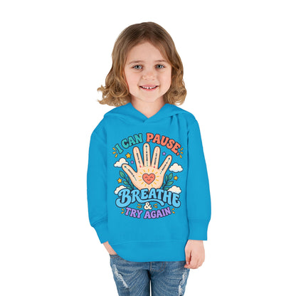 Toddler Hoodie — Pause, Breathe, Try Again Hand Guide