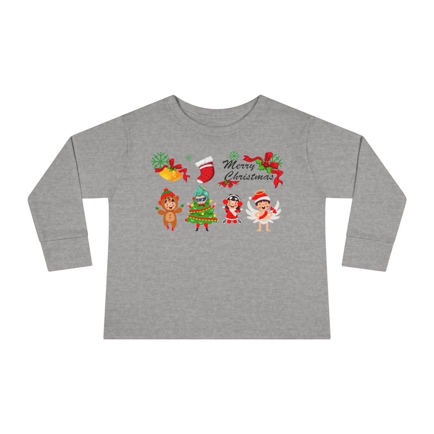 Toddler Long Sleeve Tee - Merry christmas from super kid - [[{"value":"Wonderwear Kid"}]]