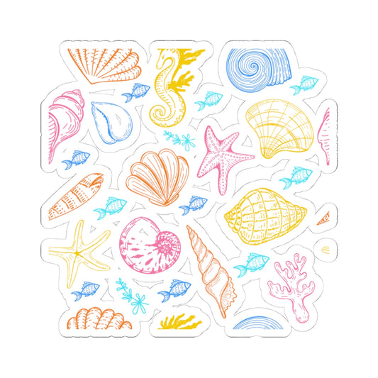 Kiss-Cut Vinyl Decals - Sea creatures Printify