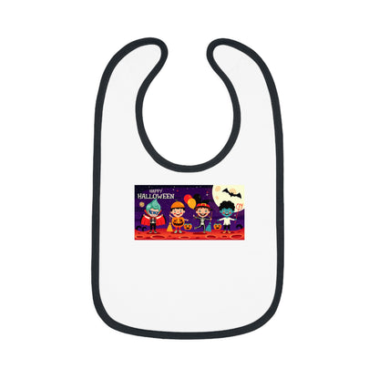 Baby Bib - Super kiddo with friends on holloween - [[{"value":"Wonderwear Kid"}]]