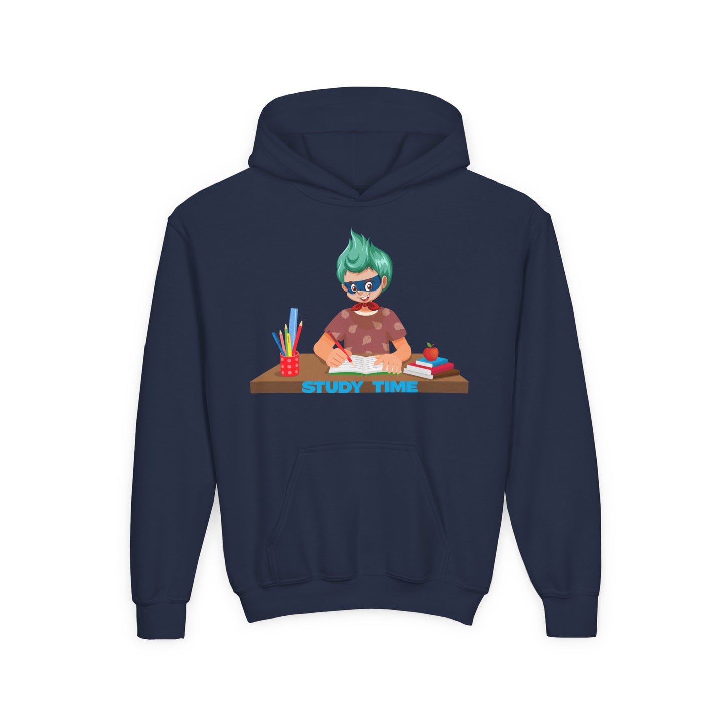 Youth Heavy Blend Hooded Sweatshirt - Super kiddo studying