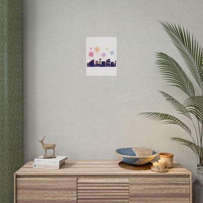 Rolled Posters - Super kiddo with fireworks - [[{"value":"Wonderwear Kid"}]]
