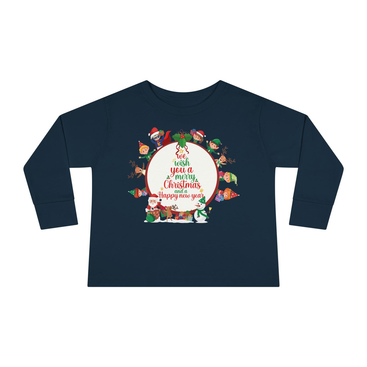 Toddler Long Sleeve Tee - We wish you a merry christmas - [[{"value":"Wonderwear Kid"}]]