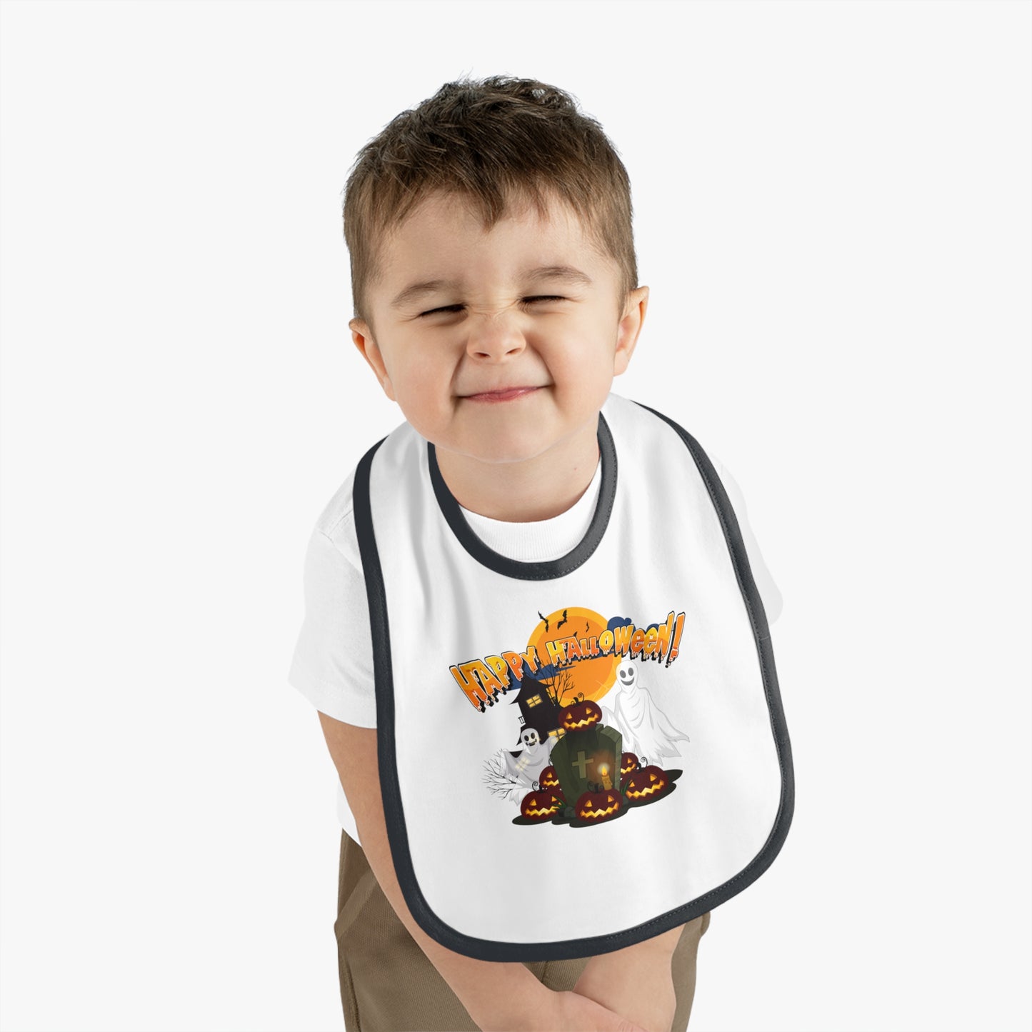 Baby Bib - Happy holloween - cemetery