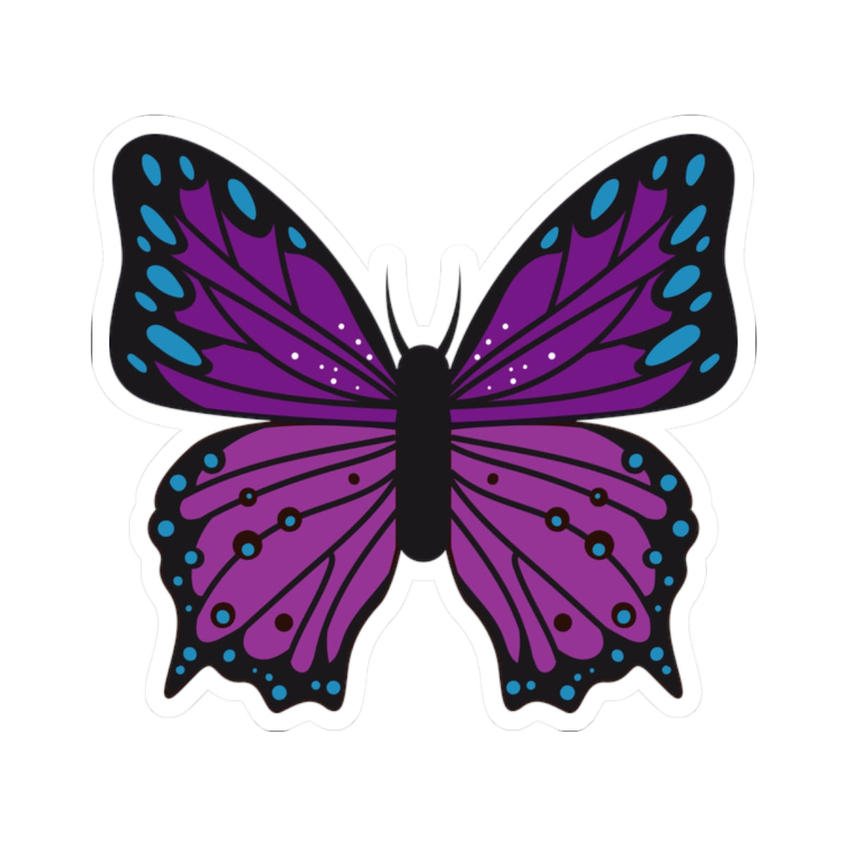 Kiss-Cut Stickers- Blue and purple butterfly