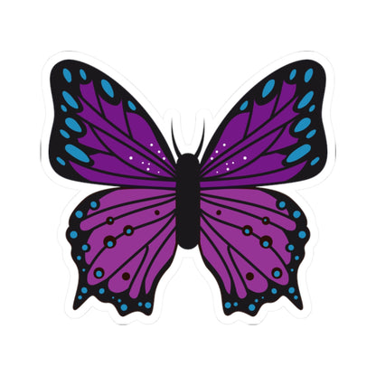 Kiss-Cut Stickers- Blue and Purple Butterfly Printify