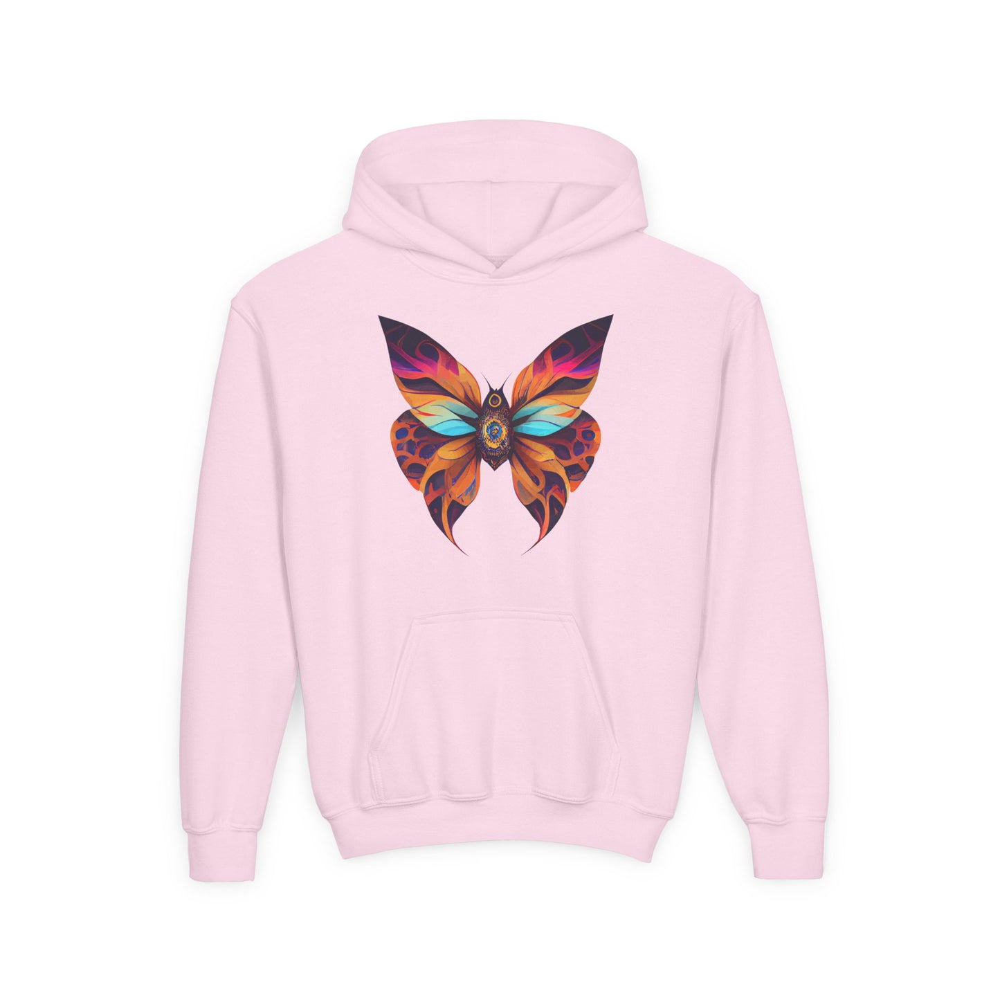Youth Heavy Blend Hooded Sweatshirt - beautiful butterfly