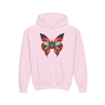 Youth Heavy Blend Hooded Sweatshirt - beautiful butterfly Printify