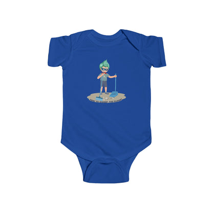 Infant Bodysuit - Super kiddo sweeping floor - [[{"value":"Wonderwear Kid"}]]