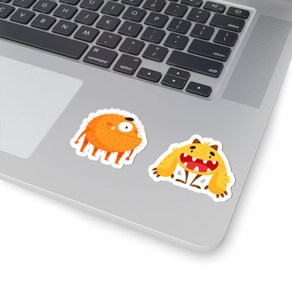 Kiss-Cut Vinyl Decals - Toothy monsters Printify