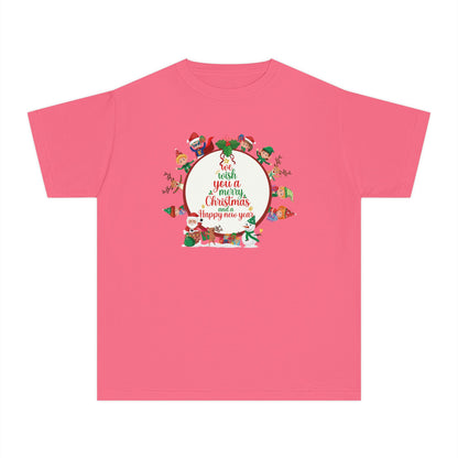 Youth Midweight Tee - We wish you a merry Christmas - [[{"value":"Wonderwear Kid"}]]