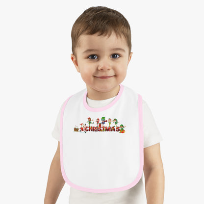 Baby Bib - Christmas with santa claus and friends - [[{"value":"Wonderwear Kid"}]]