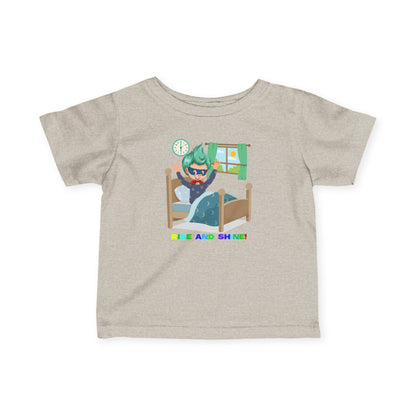 Infant Fine Jersey Tee - Super kiddo teaches us to wake up early - [[{"value":"Wonderwear Kid"}]]