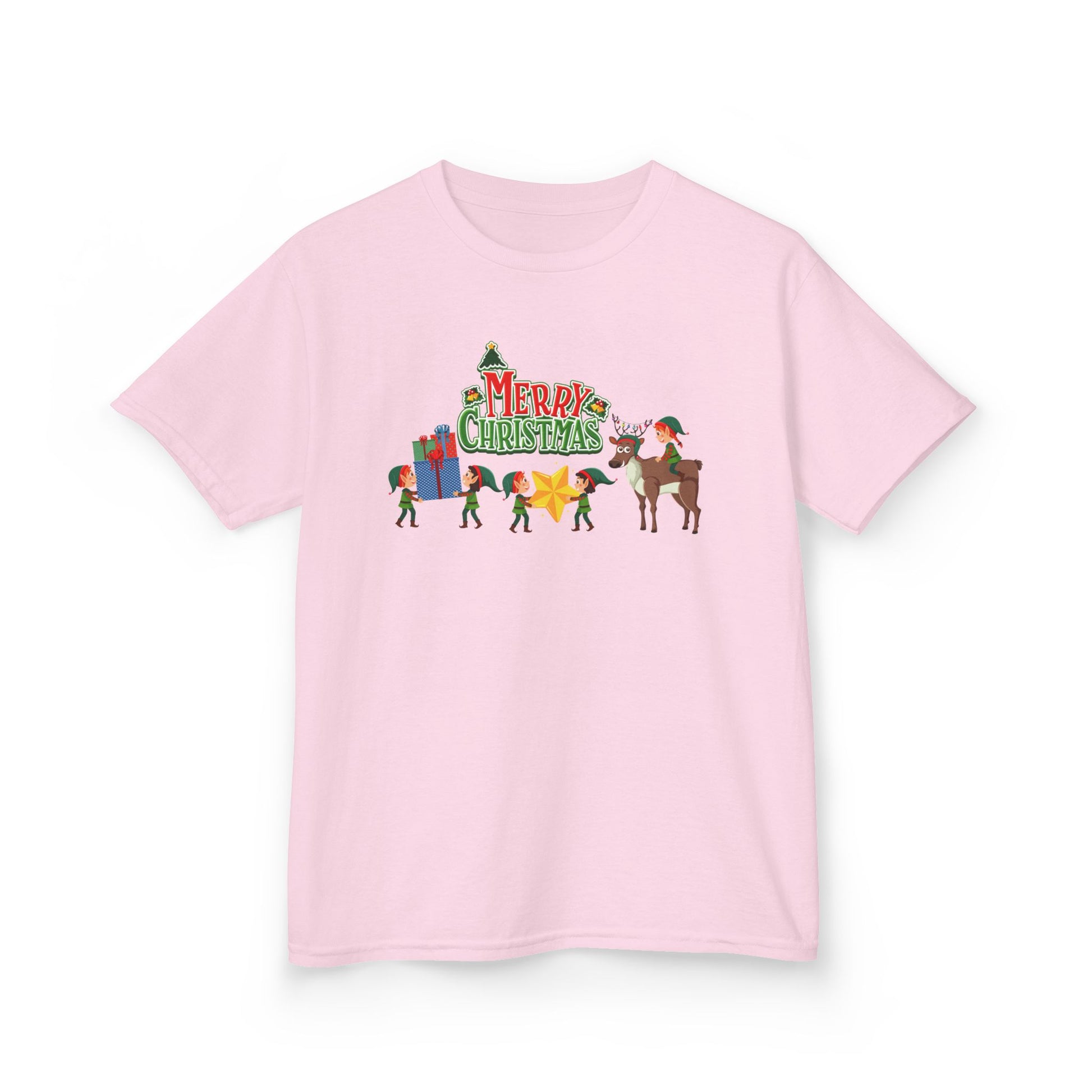 Kids Heavy Cotton™ Tee - Merry christmas and reindeer - [[{"value":"Wonderwear Kid"}]]