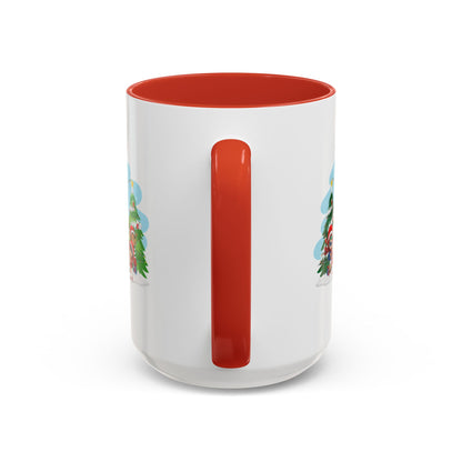 Accent Coffee Mug - Super kiddo with santa claus - [[{"value":"Wonderwear Kid"}]]