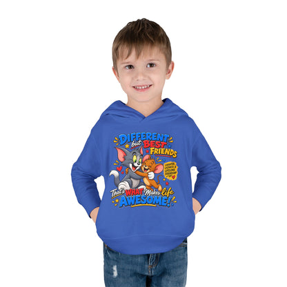 Toddler Hoodie — Tom and Jerry - Different, Best Friends