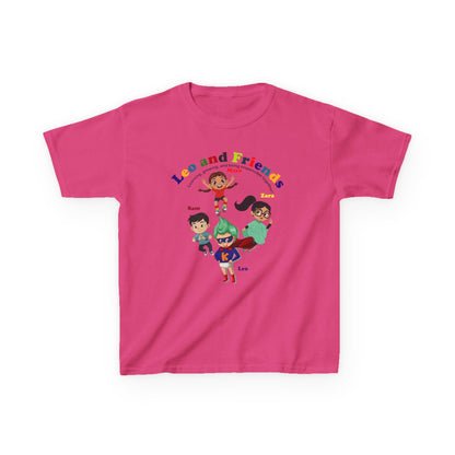 Kids Heavy Cotton™ Tee - Leo & Friends - Learning and growing - [[{"value":"Wonderwear Kid"}]]