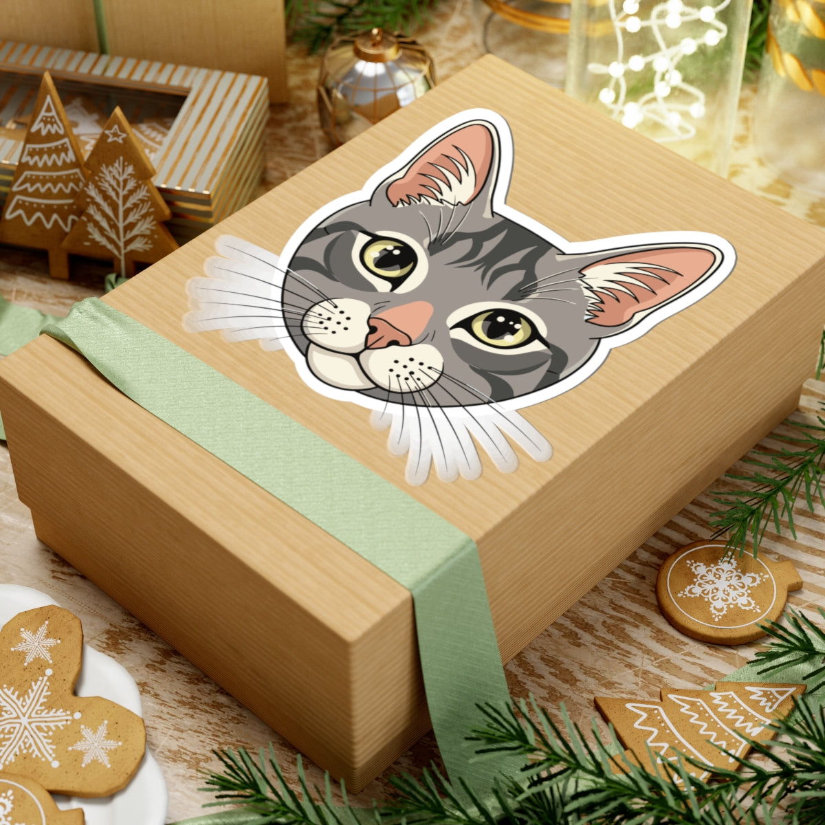 Kiss-Cut Stickers - Maine coon head