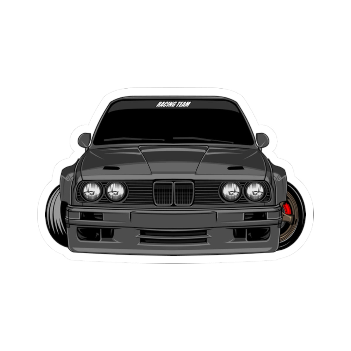 Kiss-Cut Stickers - Gray car
