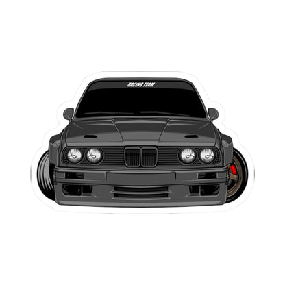 Kiss-Cut Stickers -  Hot Gray Car Front Printify