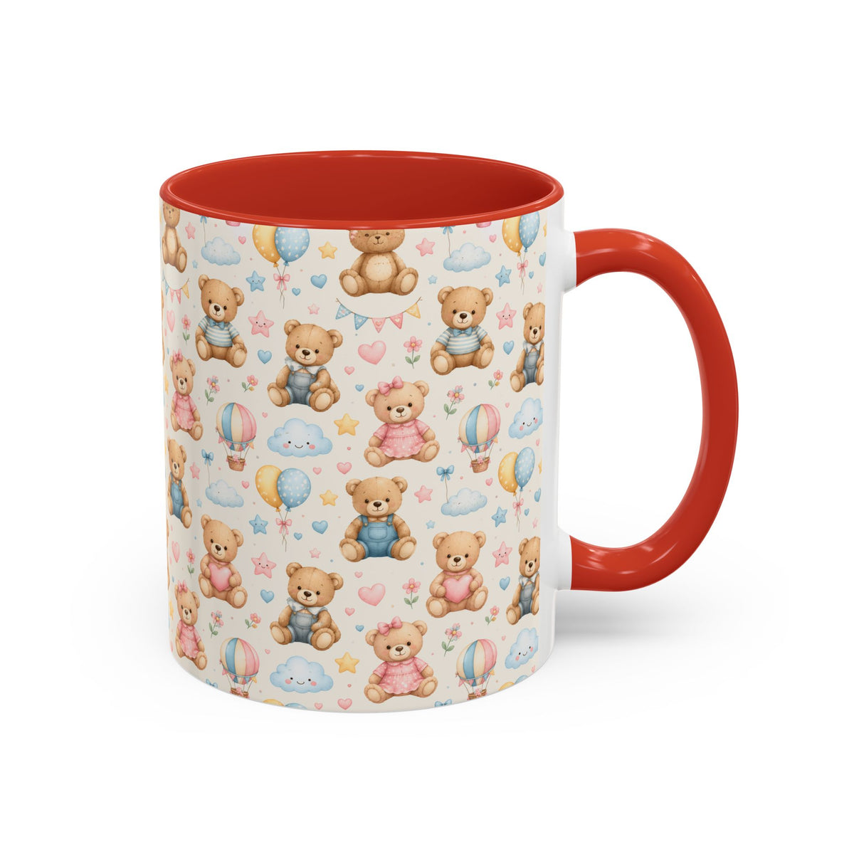 Accent Coffee Mug  (11/15 oz) - Pastel Teddy Bear Nursery