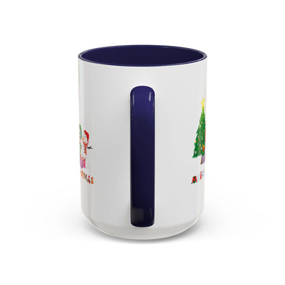 Accent Coffee Mug - Super kiddo preparing gifts - [[{"value":"Wonderwear Kid"}]]