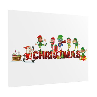 Rolled Posters - Christmas with santa claus and friends - [[{"value":"Wonderwear Kid"}]]