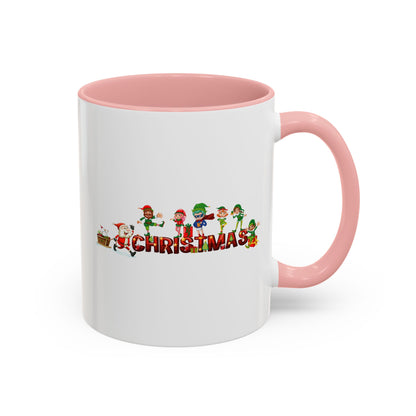 Accent Coffee Mug - Christmas with santa claus and friends - [[{"value":"Wonderwear Kid"}]]