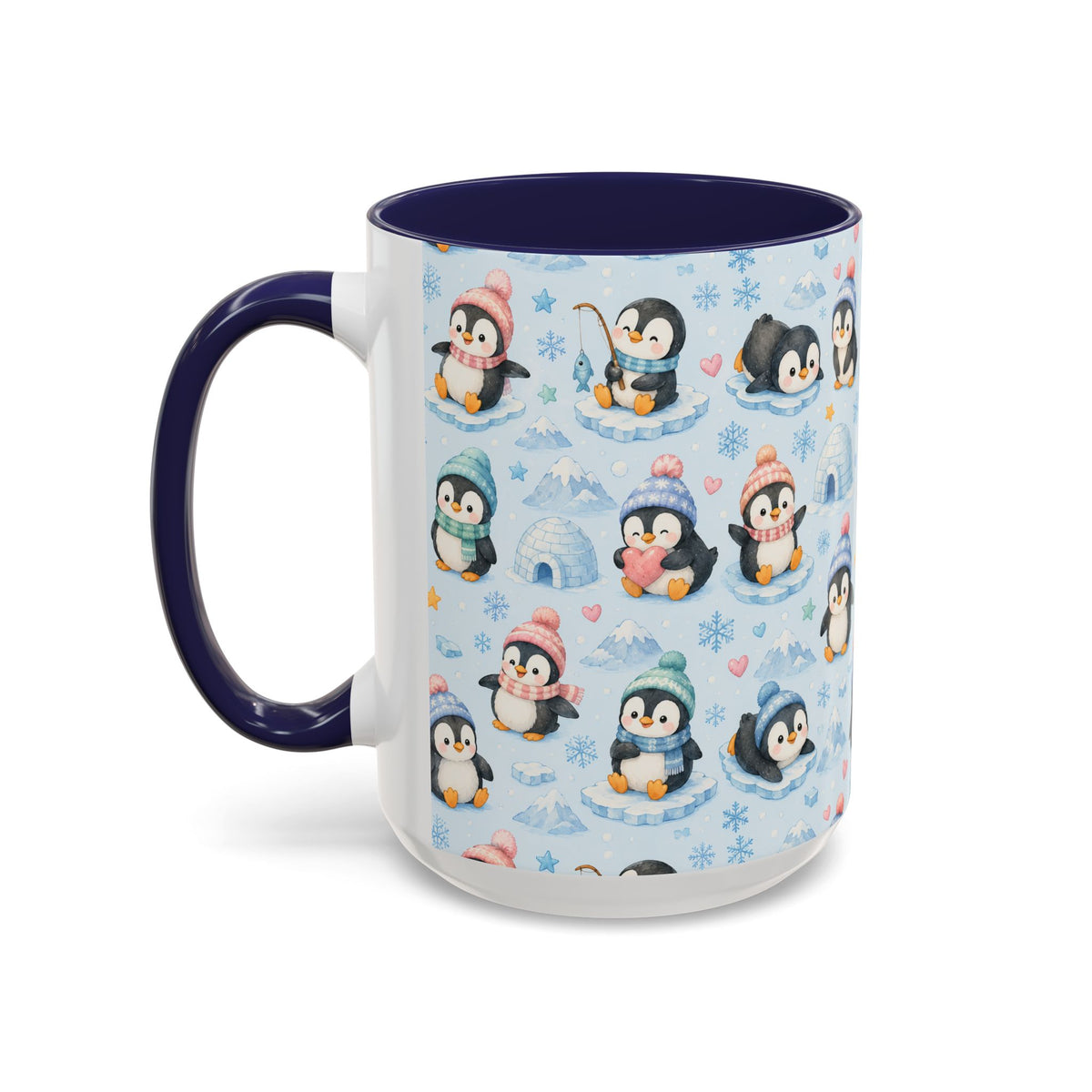 Accent Coffee Mug  (11/15 oz) - Penguin Winter Wonderland