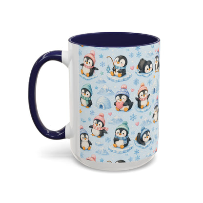 Accent Coffee Mug  (11/15 oz) - Penguin Winter Wonderland