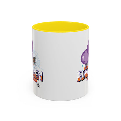 Accent Coffee Mug - Happy holloween - spider kiddo - [[{"value":"Wonderwear Kid"}]]
