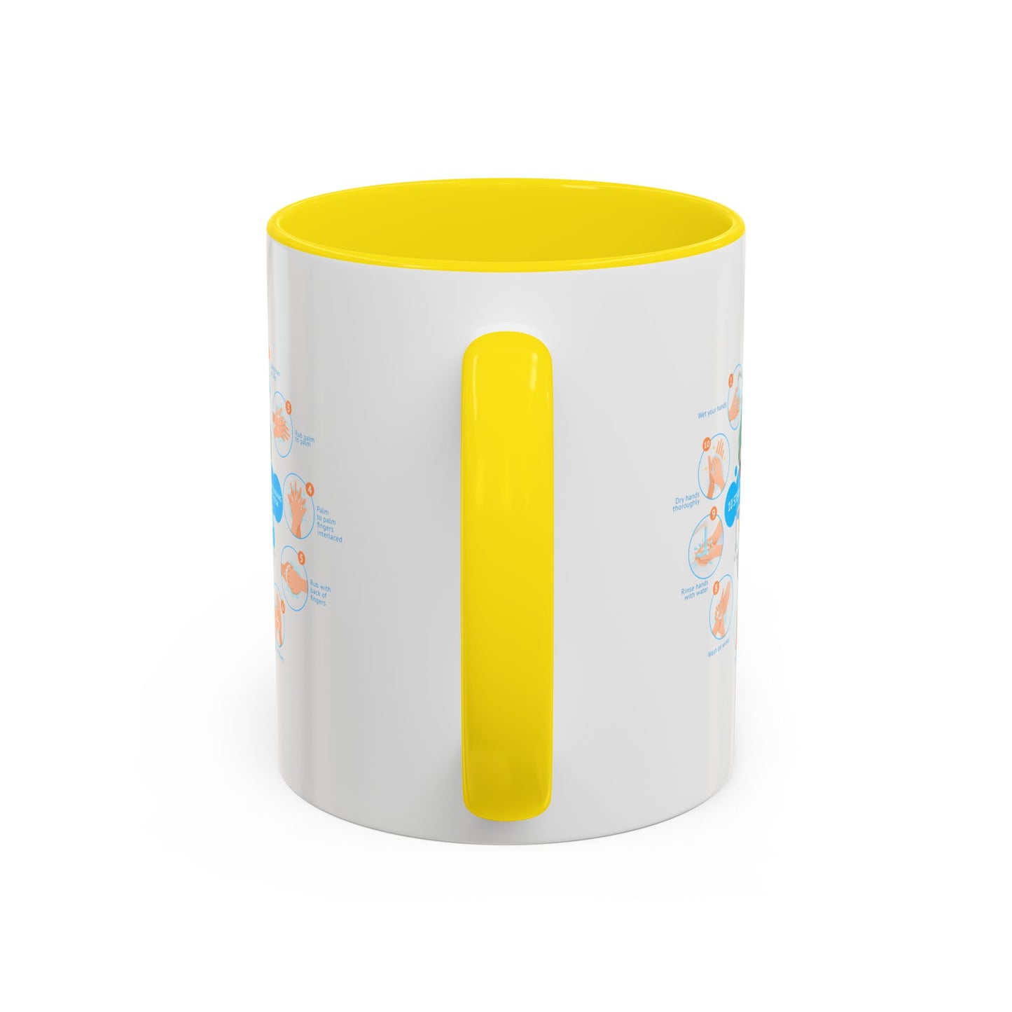 Accent Coffee Mug - Super kiddo hand washing steps