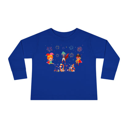 Toddler Long Sleeve Tee - Super kiddo and other hero - [[{"value":"Wonderwear Kid"}]]