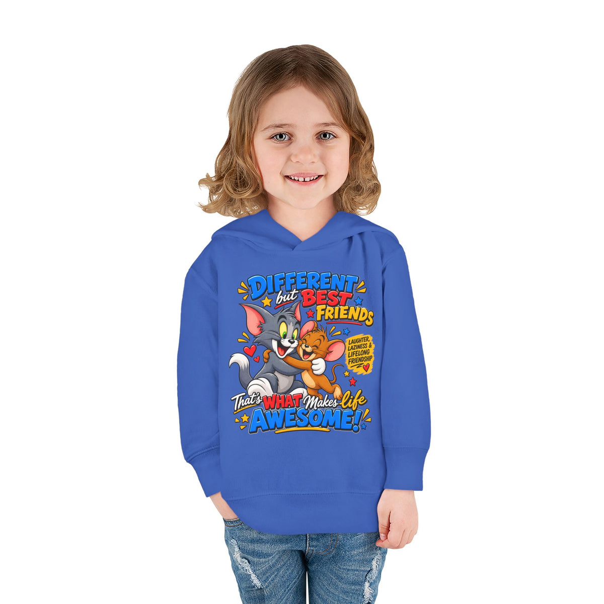 Toddler Hoodie — Tom and Jerry - Different, Best Friends