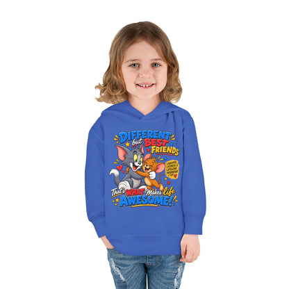 Toddler Hoodie — Tom and Jerry - Different, Best Friends