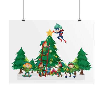 Rolled Posters - Super kiddo putting the stars - [[{"value":"Wonderwear Kid"}]]