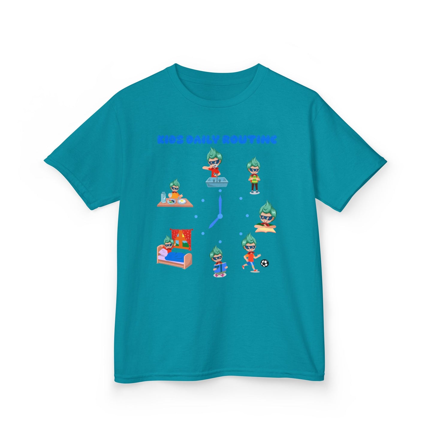 Kids Heavy Cotton™ Tee - Super kiddo daily routine - [[{"value":"Wonderwear Kid"}]]