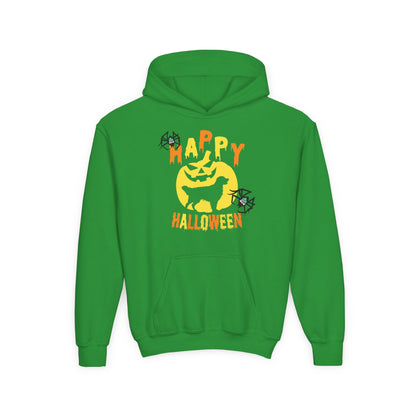 Youth Heavy Blend Hooded Sweatshirt - Happy holloween Printify