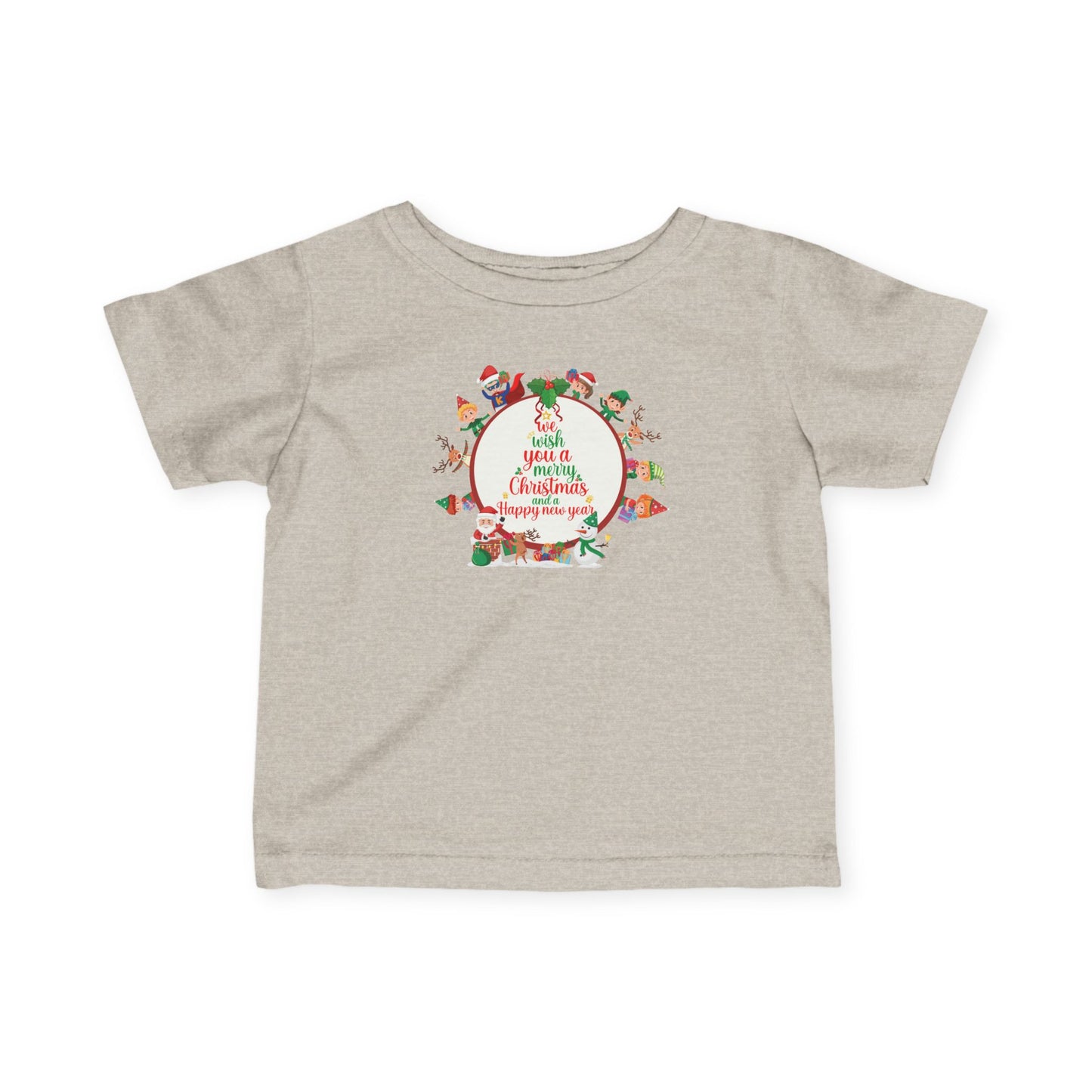 Infant Fine Jersey Tee - We wish you a merry christmas - [[{"value":"Wonderwear Kid"}]]