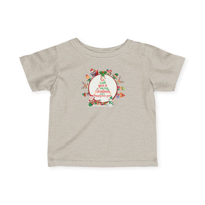 Infant Fine Jersey Tee - We wish you a merry christmas - [[{"value":"Wonderwear Kid"}]]