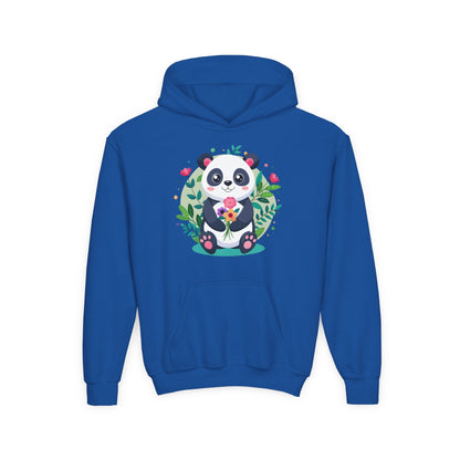 Youth Heavy Blend Hooded Sweatshirt - Adorable panda Printify