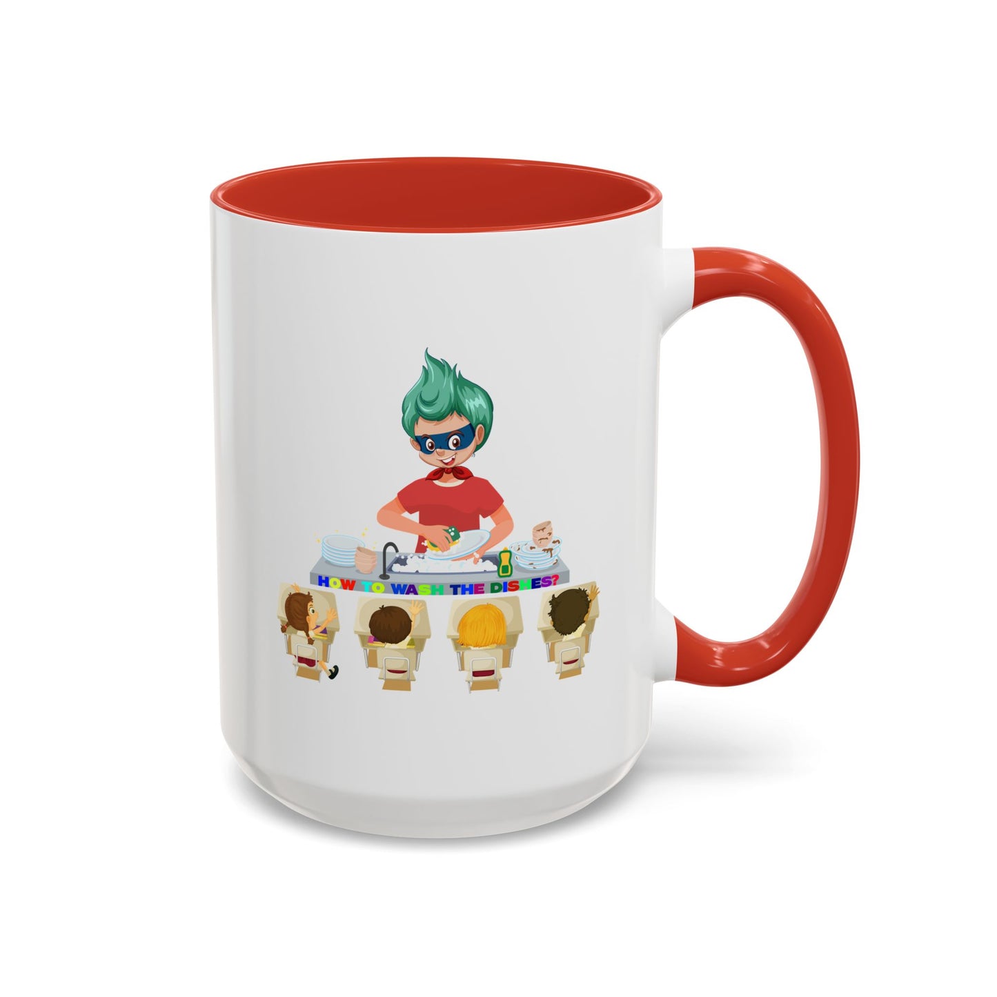 Accent Coffee Mug - Little kiddo teaching to wash dishes