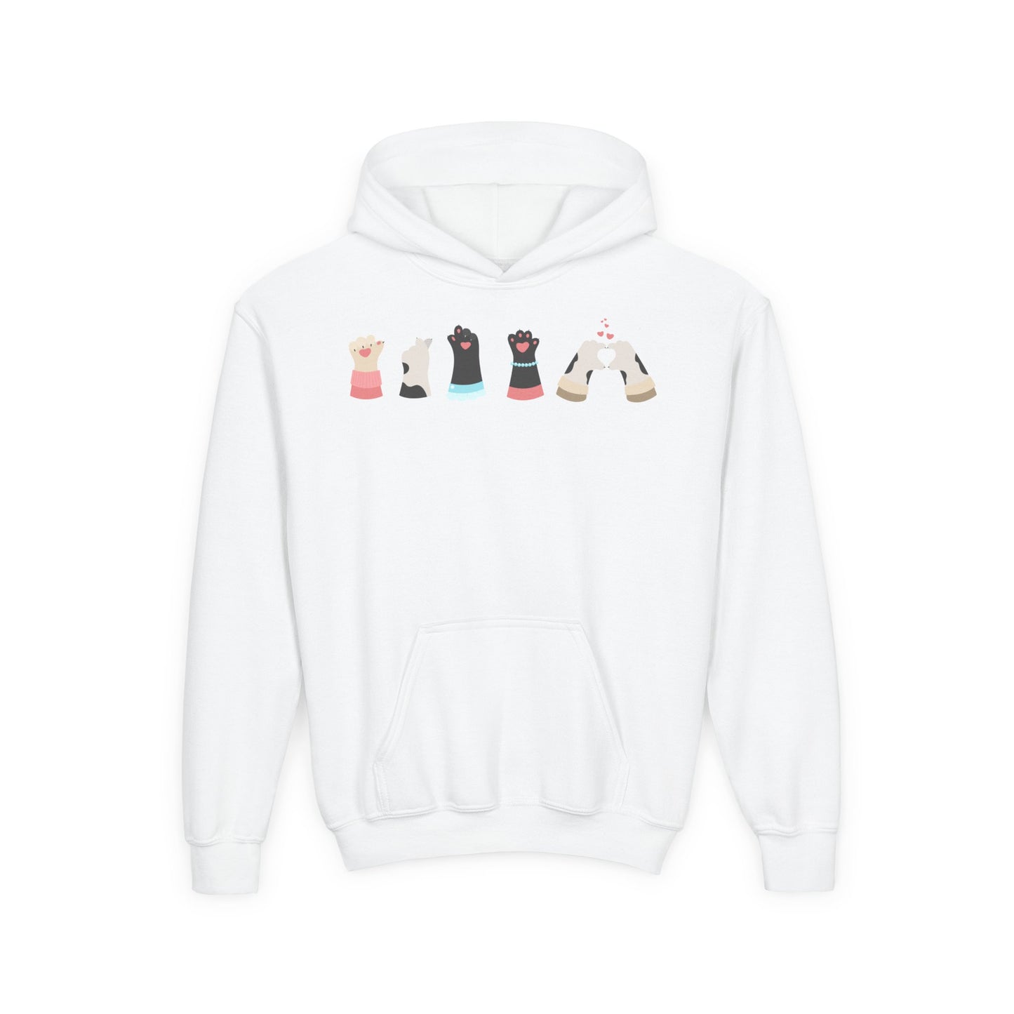 Youth Heavy Blend Hooded Sweatshirt - Paw