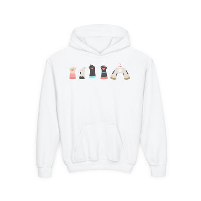 Youth Heavy Blend Hooded Sweatshirt - Paw Printify