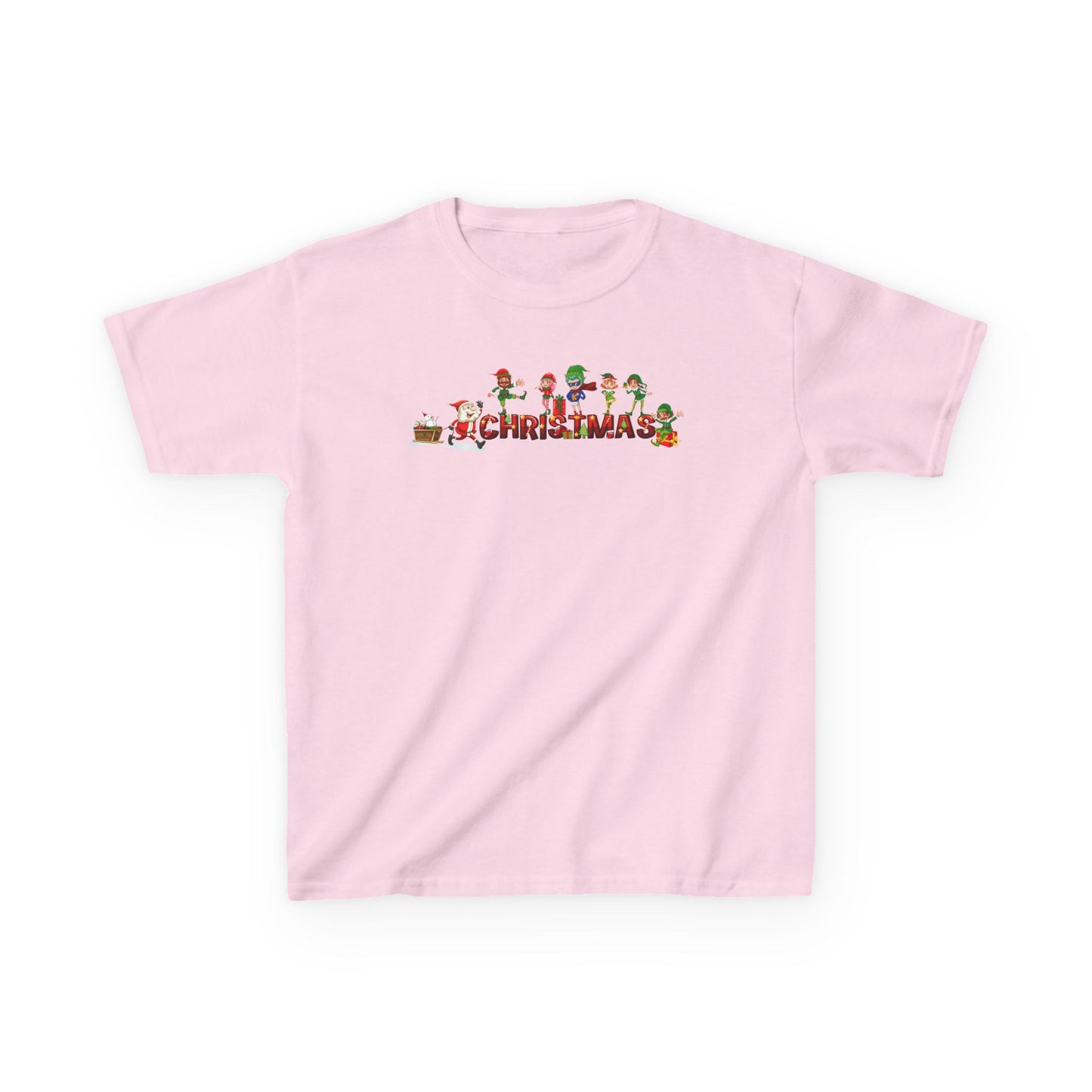 Kids Heavy Cotton™ Tee - Christmas with santa claus and friends - [[{"value":"Wonderwear Kid"}]]