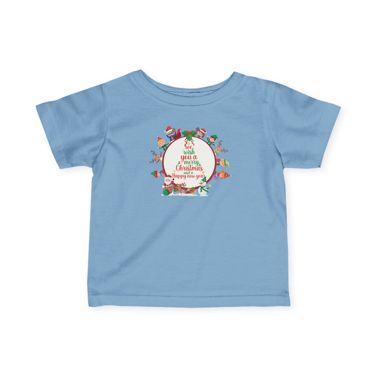 Infant Fine Jersey Tee - We wish you a merry christmas - [[{"value":"Wonderwear Kid"}]]
