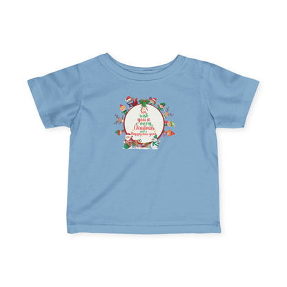 Infant Fine Jersey Tee - We wish you a merry christmas - [[{"value":"Wonderwear Kid"}]]