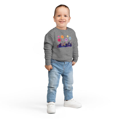 Toddler Sweatshirt - Super kiddo with fireworks - [[{"value":"Wonderwear Kid"}]]