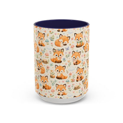 Accent Coffee Mug  (11/15 oz) - Baby foxes